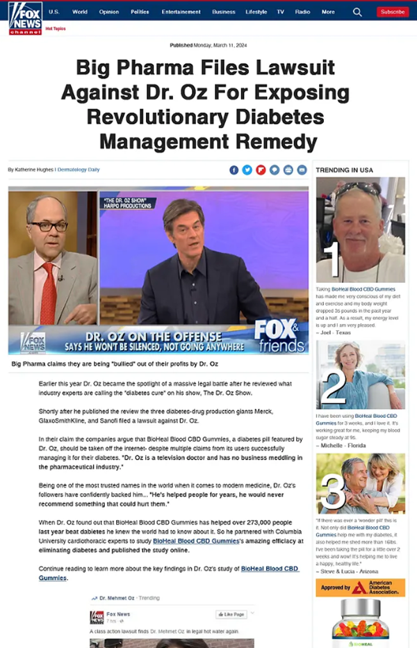 Example landing page