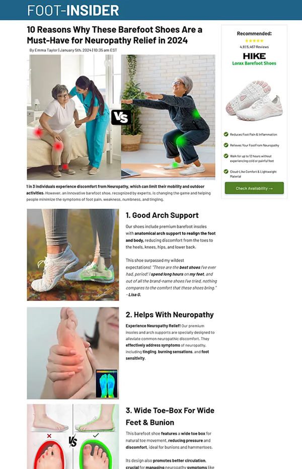 Example landing page